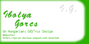 ibolya gorcs business card